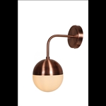 Wall Light (Down) - Iron and Milky Glass/Rose Gold